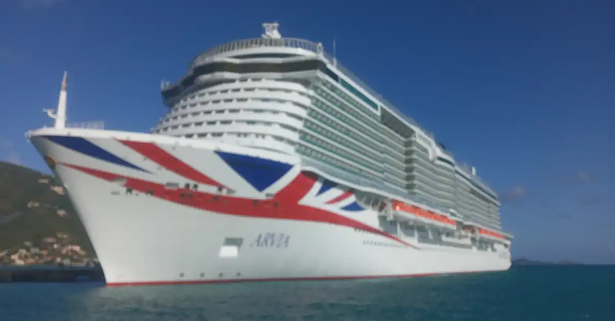 Cruise ship ARVIA docked near Tortola.